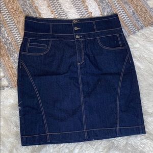 Plus Midi Denim Dark Wash Stretch Skirt Size 22